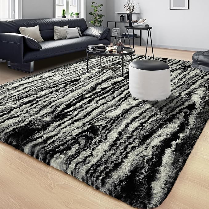 Tepook Fluffy Large Rugs for Living Room, 8x10 Area Rugs for Bedroom, Modern - Image 8