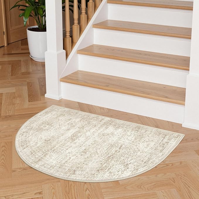 2x3 Half Circle Rug for Entryway, Washable Half Round Rugs - Image 5