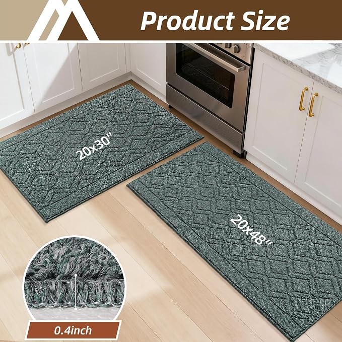COSY HOMEER Kitchen Rugs Sets 2PCS, Non-Slip Washable Kitchen Mats - Image 8