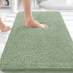 OLANLY Bathroom Rugs 36x24, Extra Soft Absorbent Chenille Bath Rugs, Rubber by OLANLY