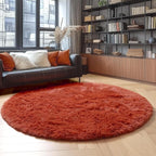 Amdrebio Terracotta Rust Round Circle Rug 5Ft - Image 3