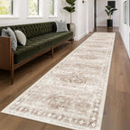Hazo Haus Beige Boho 3x16 Extra Long Runner Rug by HazoHaus
