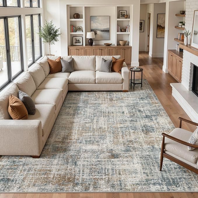 cotiled Washable 7x9 Area Rug for Living Room - Image 5