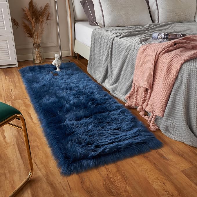 EasyJoy Ultra Soft Fluffy Rugs Faux Fur Rug Chair Cover Seat Pad Fuzzy Area Rug by EasyJoy
