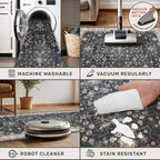 Dark Washable Long Runners for Hallways, Entryway Indoor Rug, Non Slip Rubber - Image 4