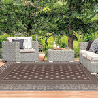 Pauwer Waterproof Outdoor Rug 6x9, Reversible Plastic Straw Patio Camping Rug - Image 6