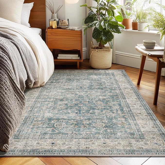 Machine Washable Entryway Throw Rug: Door Mat Indoor Entrance 3x5 Rug Boho - Image 5