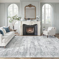 Soalmost 7x10 Area Rug for Living Room Washable Abstract Vintage Soft Thin by Soalmost