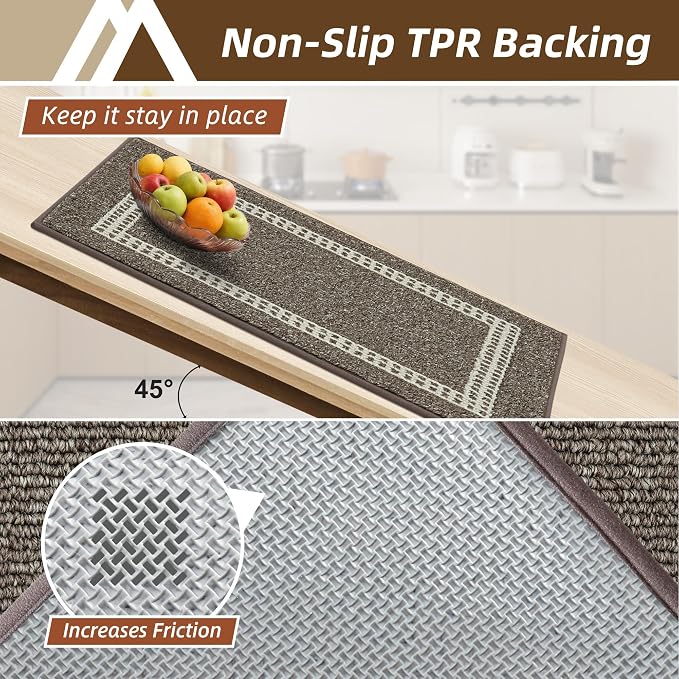 COSY HOMEER Kitchen Rugs Sets 2PCS, Non-Slip Washable Kitchen Mats - Image 4