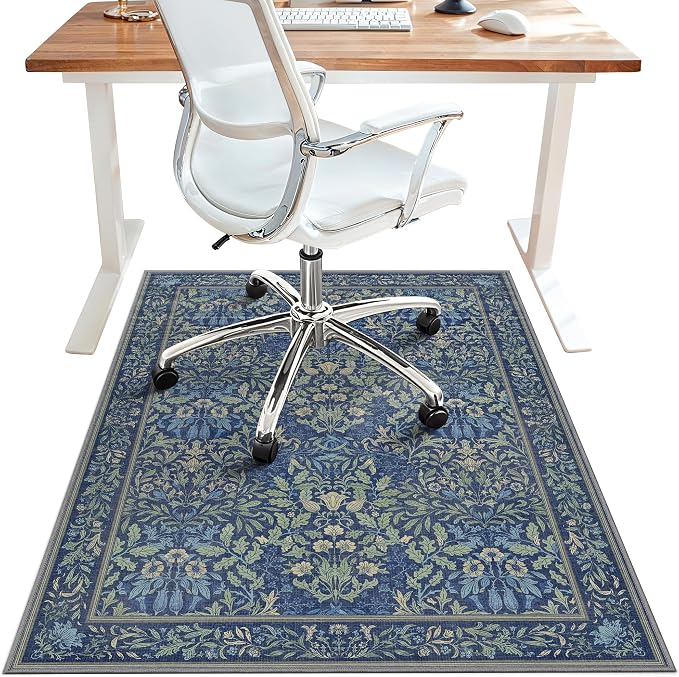 36"x48" Office Chair Mat for Hardwood Tile Floor, Under Desk Carpet Protector by BESBLEE