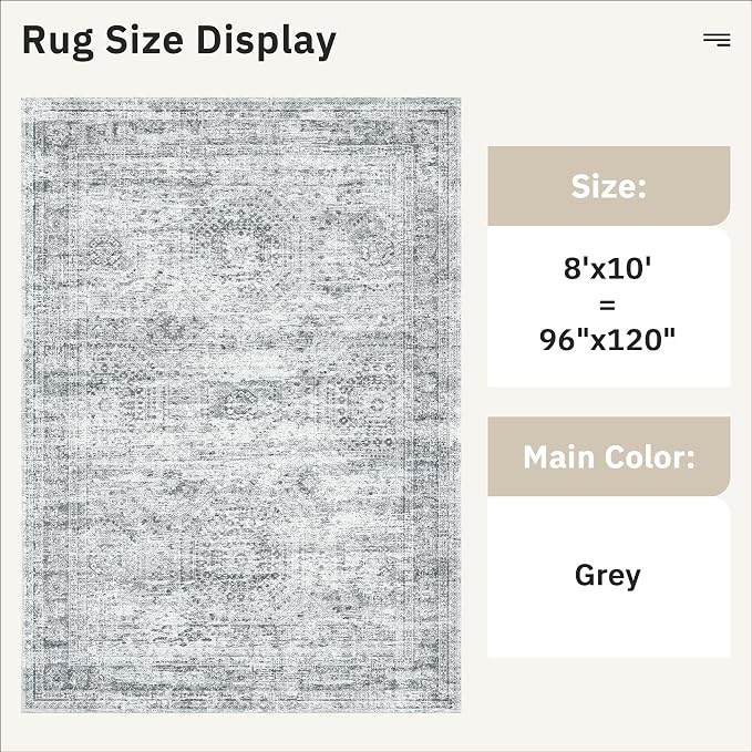 Soalmost Washable Area Rug 8x10, Large Soft Rugs - Image 6