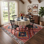 BESTSWEETIE Area Rug 8x8 Rug Machine Washable Non-Slip Low Pile Print Pattern by BESTSWEETIE