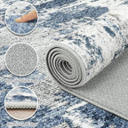 Area Rugs 9x12 Living Room: Large Modern Abstract Washable Rug Soft Indoor Anti - Image 8