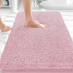 OLANLY Bathroom Rugs 35x24, Extra Soft Absorbent Chenille Bath Rugs, Rubber by OLANLY