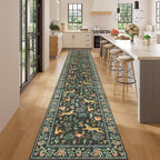 DUKINO 2x14 Runner Rug for Hallway, Vintage Non Slip Long Kitchen Rug - Image 3