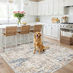 ZHXXUJ Washable 6x6 Square Area Rug – Non Slip Modern Abstract by ZHXXUJ
