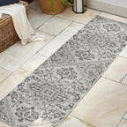 JONATHAN Y Boho Medallion Indoor Outdoor Runner Rug 2X8 Black/Gray, Estrella - Image 3