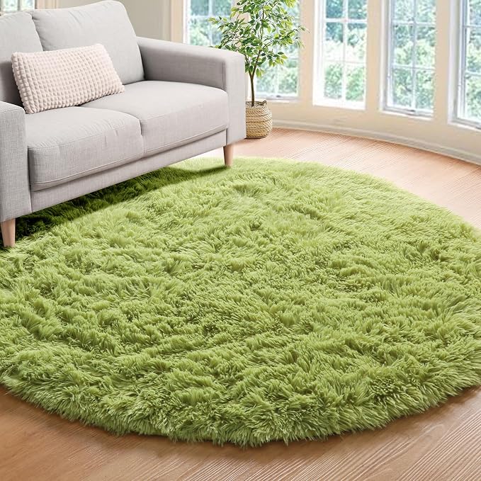 ONASAR Grass Green Round Rugs 5ft - Image 8