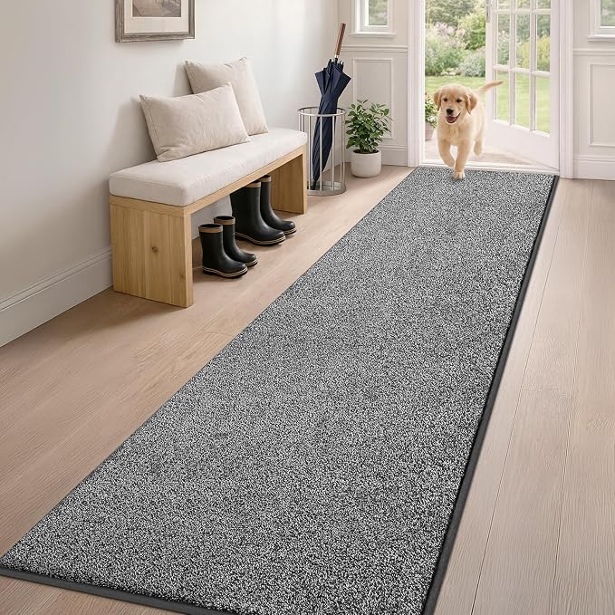 PURRUGS Dirt Trapping Door Mat 24" x 84", Non-Slip Machine Washable Entryway Rug by PURRUGS