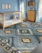 BESTSWEETIE Area Rug 5x7 Rug Machine Washable Rug Non-Slip Low Pile Print - Image 2