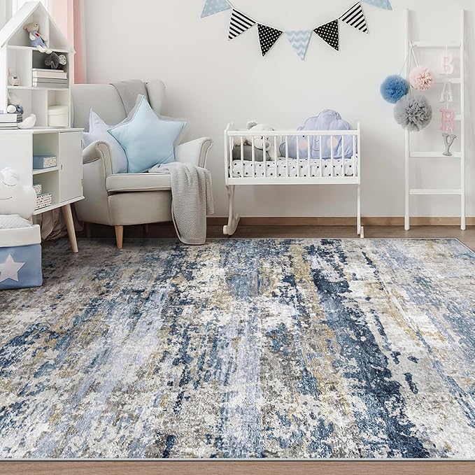 pmtsns Area Rugs 6x9 for Living Room: Washable Rug Modern Abstract Neutral Soft - Image 6