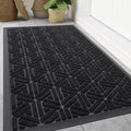 Smiry Front Door Mat Outside Entrance, Heavy Duty Sturdy Natural Rubber Doormat by Smiry