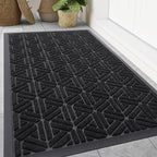 Smiry Front Door Mat Outside Entrance, Heavy Duty Sturdy Natural Rubber Doormat by Smiry
