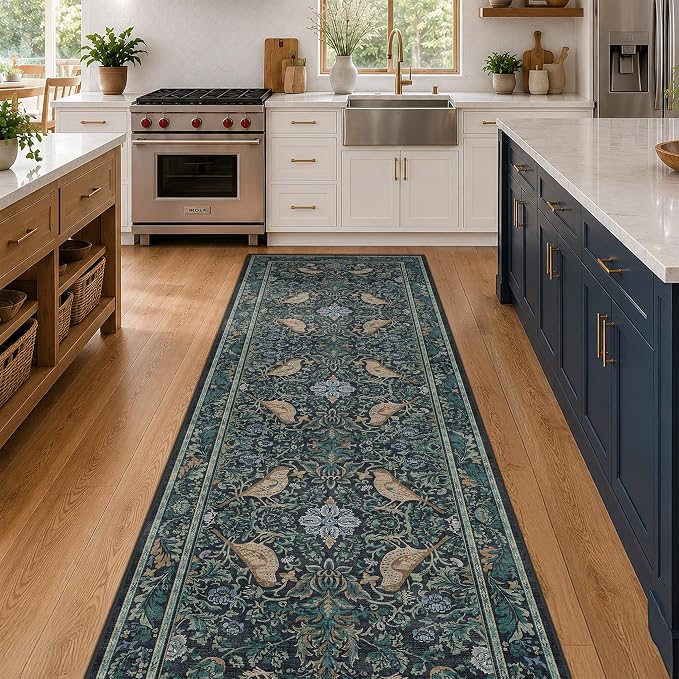 Hazo Haus Boho Blue 2x7 Extra Long Runners by HazoHaus