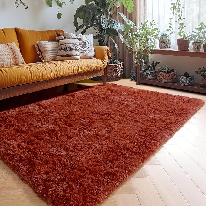 Amdrebio Terracotta Rust Area Rugs - Image 5