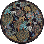 GarveeHome Jungle Round Washable Rugs 6ft Non-Slip Soft Round Rug - Image 4