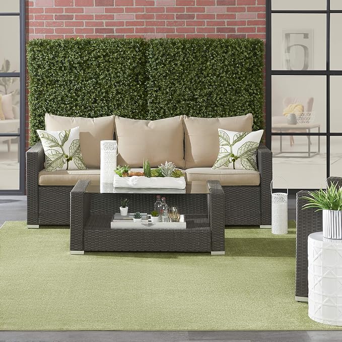 Nourison Home Nourison Essentials Green 8' x 10' Area Rug - Image 4
