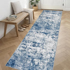 Washable Area Rug 3x14 Entryway Rug: Washable Modern Abstract Soft Thin Rug - Image 3