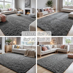 5x8 Area Rugs for Living Room: Soft Fluffy Shag Grey Rugs for Bedroom, Non Slip - Image 7