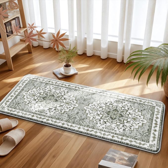 Boho Kitchen Mats for Floor 2 Piece Set Anti Fatigue Cushioned PVC Kitchen Rugs - Image 7