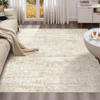 UERMEI Square Area Rugs : Washable 6x6 Neutral Modern Abstract Carpet - Image 7
