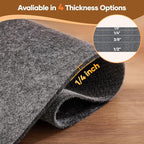 Veken 8 Ft Round Non Slip Cushioned Rug Pad Gripper, Felt and Silicone Backing - Image 4
