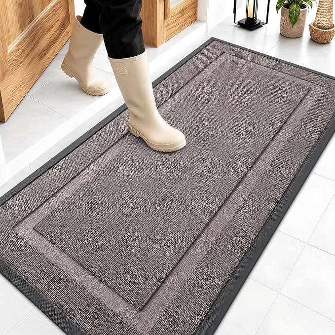OLANLY Front Door Mat Indoor Outdoor Entrance, Waterproof All-Season, by OLANLY