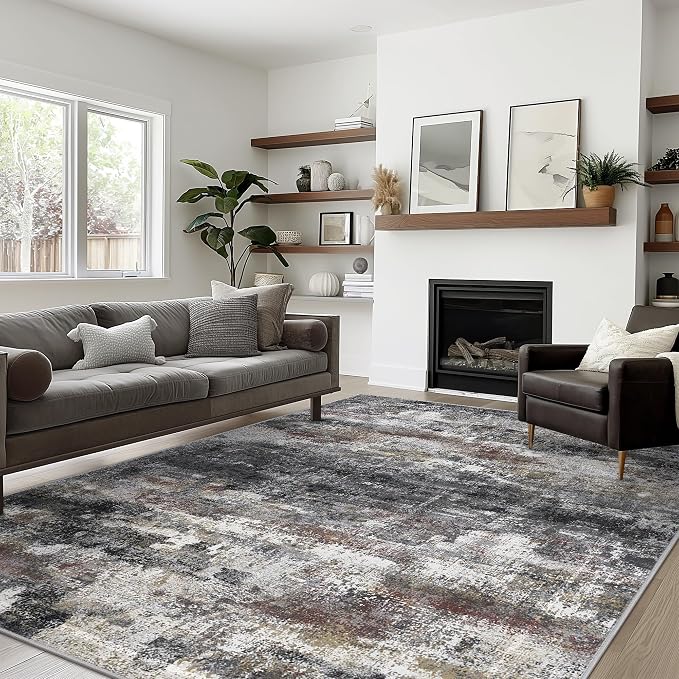 BEIMO Area Rugs 5x7 for Living Room Bedroom, Modern Abstract Machine Washable - Image 3