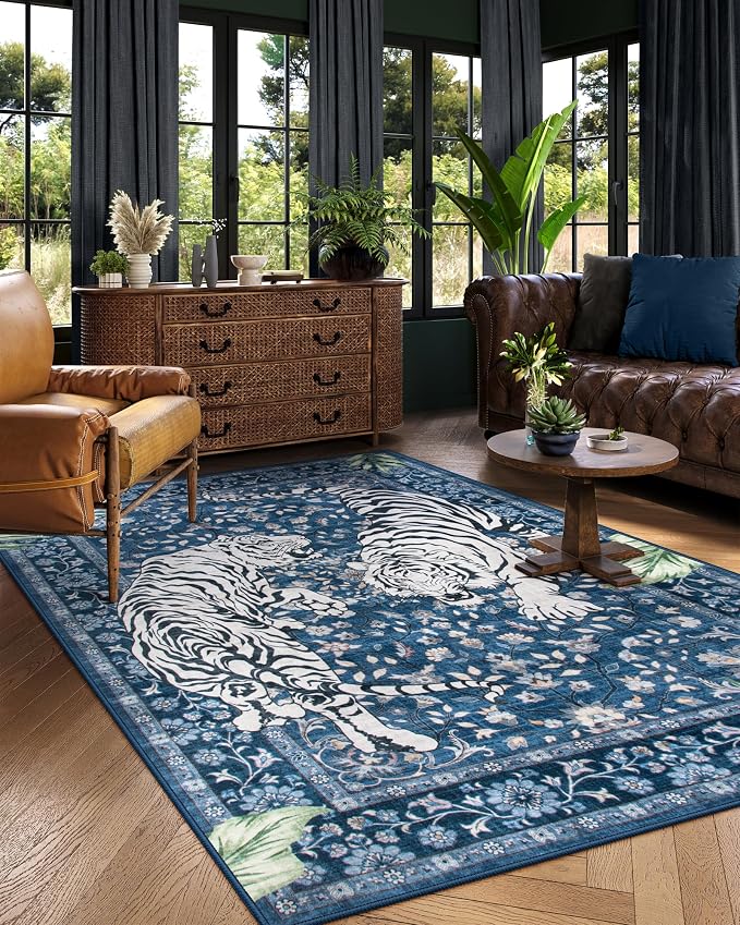 Moynesa Tiger Washable Area Rugs - Image 9