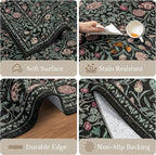 5x7 Area Rugs Living Room Rug: Floral Washable Rug Vintage Boho Soft No Slip - Image 7