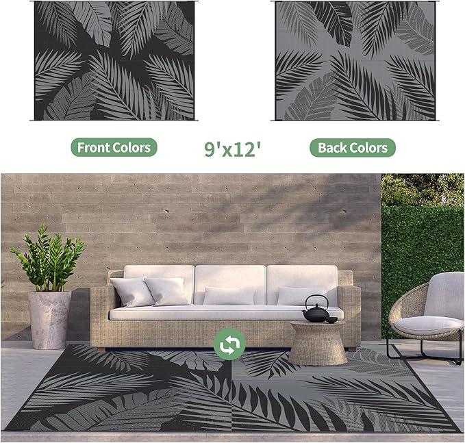 GENIMO Outdoor Rug 9' x 12' Waterproof - Image 2