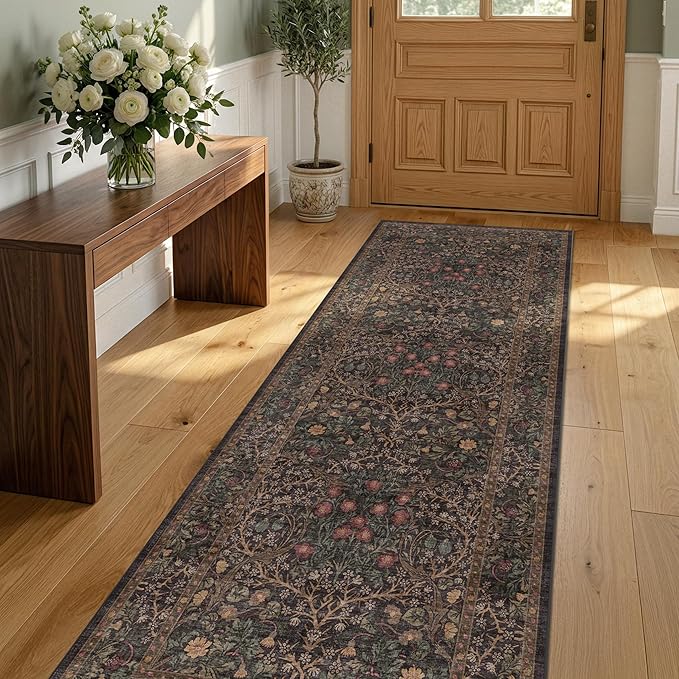 Dark Brown Washable 2x6 Runner Rugs - Image 6