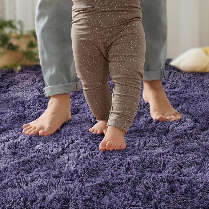 YJ.GWL Fluffy Runner Rugs for Bedroom Living Room Soft Shag Rug 2x6 Feet - Image 3