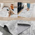 Washable Non-Slip 3 Piece Kitchen Rugs Set – Modern Boho Low-Pile Area Rugs and - Image 5