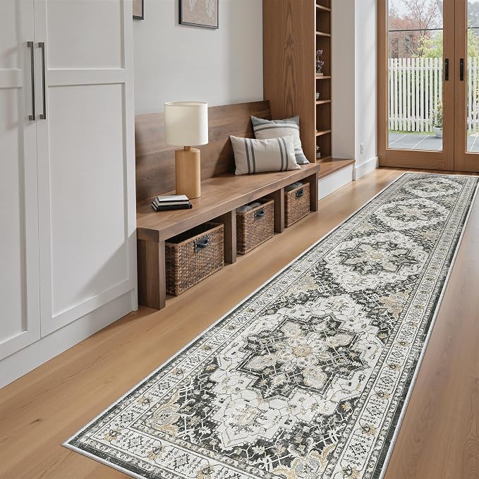 Madane Runner Rugs for Hallway 2x10 Long Washable Non-Slip Hallway Runner Rug - Image 2