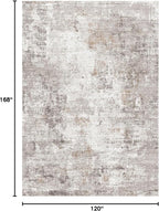 10x14 Area Rug Living Room – Washable Large Neutral Modern Abstract Soft Low - Image 2