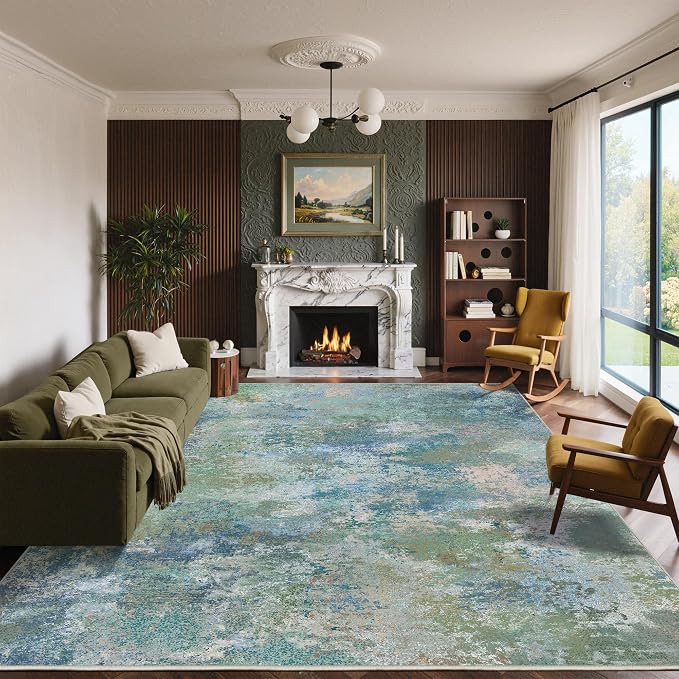 BEIMO Area Rugs 7'6"x9'6" for Living Room Bedroom, Modern Abstract Machine - Image 4