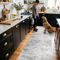 Washable 2x10 Kitchen Runner Rug: Abstract Farmhouse Bathroom Entryway Rug Soft by HYHAOYUNLAI