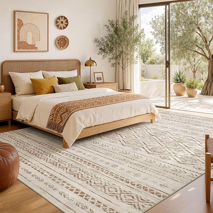 Nakagishi Area Rug Living Room Rugs: 10x12 Large Soft Machine Washable Boho - Image 6