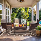 GENIMO 4 ' x 6 ' Outdoor Rug for Patio Clearance, Waterproof Indoor Outdoor - Image 2